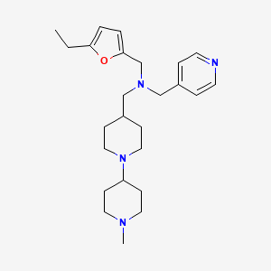molecular formula C25H38N4O B4966102 1-(5-ethyl-2-furyl)-N-[(1'-methyl-1,4'-bipiperidin-4-yl)methyl]-N-(4-pyridinylmethyl)methanamine 
