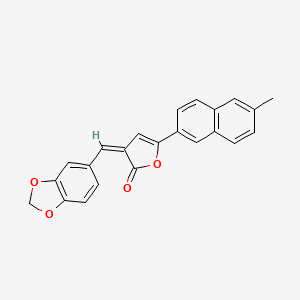 molecular formula C23H16O4 B4966106 3-(1,3-benzodioxol-5-ylmethylene)-5-(6-methyl-2-naphthyl)-2(3H)-furanone 