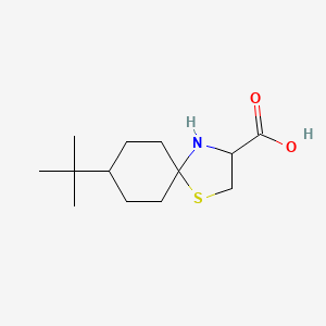 molecular formula C13H23NO2S B4966119 8-tert-butyl-1-thia-4-azaspiro[4.5]decane-3-carboxylic acid 
