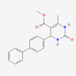 molecular formula C19H18N2O3 B4966137 methyl 4-(4-biphenylyl)-6-methyl-2-oxo-1,2,3,4-tetrahydro-5-pyrimidinecarboxylate 