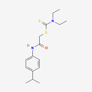 molecular formula C16H24N2OS2 B4966151 2-[(4-isopropylphenyl)amino]-2-oxoethyl diethyldithiocarbamate 