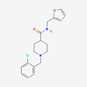 molecular formula C18H21ClN2O2 B4966179 1-(2-chlorobenzyl)-N-(2-furylmethyl)-4-piperidinecarboxamide 