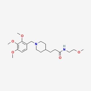 molecular formula C21H34N2O5 B4966195 N-(2-methoxyethyl)-3-[1-(2,3,4-trimethoxybenzyl)-4-piperidinyl]propanamide 