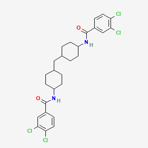 molecular formula C27H30Cl4N2O2 B4966197 N,N'-(methylenedi-4,1-cyclohexanediyl)bis(3,4-dichlorobenzamide) 