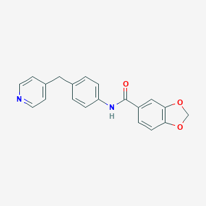 molecular formula C20H16N2O3 B496620 N-[4-(pyridin-4-ylmethyl)phenyl]-1,3-benzodioxole-5-carboxamide 