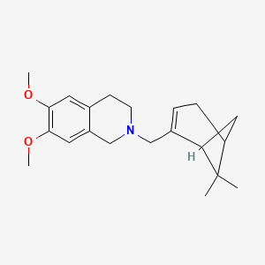 molecular formula C21H29NO2 B4966204 2-[(6,6-dimethylbicyclo[3.1.1]hept-2-en-2-yl)methyl]-6,7-dimethoxy-1,2,3,4-tetrahydroisoquinoline 