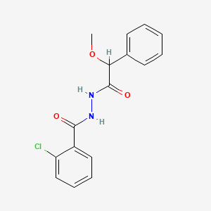 molecular formula C16H15ClN2O3 B4966210 2-chloro-N'-[methoxy(phenyl)acetyl]benzohydrazide 