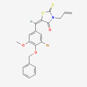 molecular formula C21H18BrNO3S2 B4966222 3-allyl-5-[4-(benzyloxy)-3-bromo-5-methoxybenzylidene]-2-thioxo-1,3-thiazolidin-4-one 