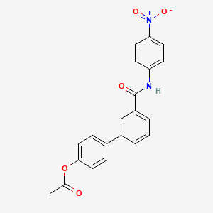 molecular formula C21H16N2O5 B4966229 3'-{[(4-nitrophenyl)amino]carbonyl}-4-biphenylyl acetate 