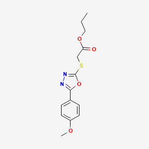 propyl {[5-(4-methoxyphenyl)-1,3,4-oxadiazol-2-yl]thio}acetate