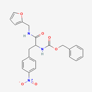 molecular formula C22H21N3O6 B4966276 N-[(benzyloxy)carbonyl]-N-(2-furylmethyl)-4-nitrophenylalaninamide 