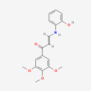molecular formula C18H19NO5 B4966281 3-[(2-hydroxyphenyl)amino]-1-(3,4,5-trimethoxyphenyl)-2-propen-1-one 