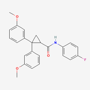 molecular formula C24H22FNO3 B4966291 N-(4-fluorophenyl)-2,2-bis(3-methoxyphenyl)cyclopropanecarboxamide 