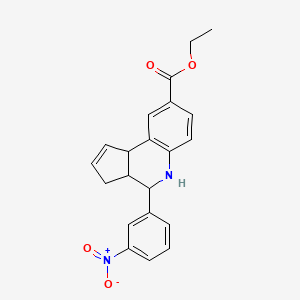 ethyl 4-(3-nitrophenyl)-3a,4,5,9b-tetrahydro-3H-cyclopenta[c]quinoline-8-carboxylate
