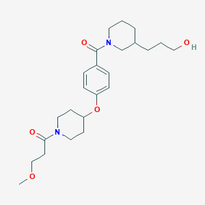 3-[1-(4-{[1-(3-methoxypropanoyl)-4-piperidinyl]oxy}benzoyl)-3-piperidinyl]-1-propanol