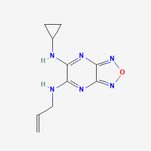 molecular formula C10H12N6O B4966356 N-allyl-N'-cyclopropyl[1,2,5]oxadiazolo[3,4-b]pyrazine-5,6-diamine 