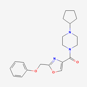 molecular formula C20H25N3O3 B4966386 1-cyclopentyl-4-{[2-(phenoxymethyl)-1,3-oxazol-4-yl]carbonyl}piperazine 