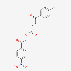 molecular formula C19H17NO6 B4966406 2-(4-nitrophenyl)-2-oxoethyl 4-(4-methylphenyl)-4-oxobutanoate 