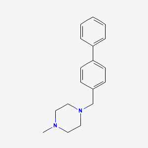 molecular formula C18H22N2 B4966432 1-(4-biphenylylmethyl)-4-methylpiperazine 