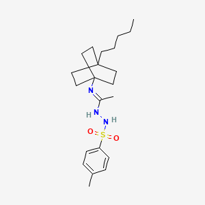 molecular formula C22H35N3O2S B4966442 N'-[(4-methylphenyl)sulfonyl]-N-(4-pentylbicyclo[2.2.2]oct-1-yl)ethanehydrazonamide 