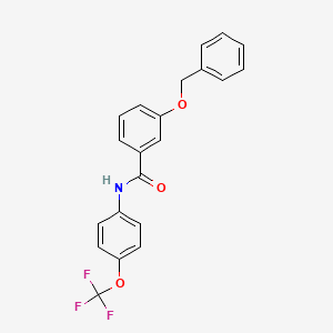 molecular formula C21H16F3NO3 B4966443 3-(benzyloxy)-N-[4-(trifluoromethoxy)phenyl]benzamide 
