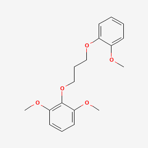 molecular formula C18H22O5 B4966464 1,3-dimethoxy-2-[3-(2-methoxyphenoxy)propoxy]benzene 