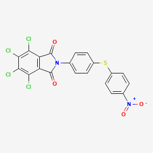 molecular formula C20H8Cl4N2O4S B4966472 4,5,6,7-tetrachloro-2-{4-[(4-nitrophenyl)thio]phenyl}-1H-isoindole-1,3(2H)-dione 