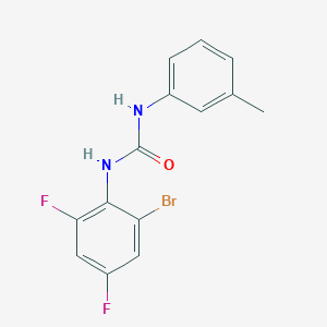 molecular formula C14H11BrF2N2O B4966473 N-(2-bromo-4,6-difluorophenyl)-N'-(3-methylphenyl)urea 