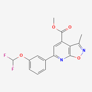 methyl 6-[3-(difluoromethoxy)phenyl]-3-methylisoxazolo[5,4-b]pyridine-4-carboxylate