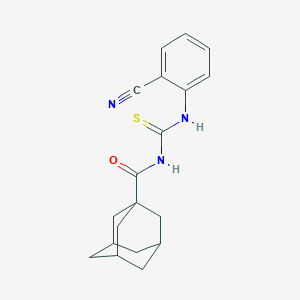 molecular formula C19H21N3OS B496648 N-(1-adamantylcarbonyl)-N'-(2-cyanophenyl)thiourea 