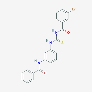 molecular formula C21H16BrN3O2S B4966506 N-({[3-(benzoylamino)phenyl]amino}carbonothioyl)-3-bromobenzamide 