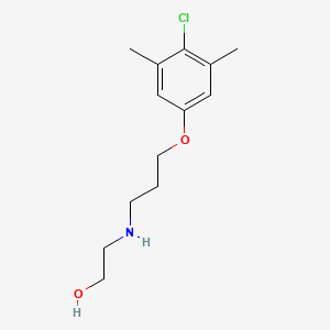 molecular formula C13H20ClNO2 B4966508 2-{[3-(4-chloro-3,5-dimethylphenoxy)propyl]amino}ethanol 