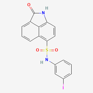 molecular formula C17H11IN2O3S B4966544 N-(3-iodophenyl)-2-oxo-1,2-dihydrobenzo[cd]indole-6-sulfonamide 