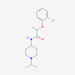 molecular formula C17H25ClN2O2 B4966559 2-(2-chlorophenoxy)-N-(1-isopropyl-4-piperidinyl)propanamide 