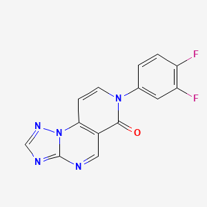 molecular formula C14H7F2N5O B4966577 7-(3,4-difluorophenyl)pyrido[3,4-e][1,2,4]triazolo[1,5-a]pyrimidin-6(7H)-one 