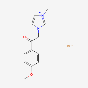 molecular formula C13H15BrN2O2 B4966580 3-[2-(4-methoxyphenyl)-2-oxoethyl]-1-methyl-1H-imidazol-3-ium bromide 