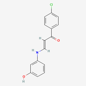 molecular formula C15H12ClNO2 B4966587 1-(4-chlorophenyl)-3-[(3-hydroxyphenyl)amino]-2-propen-1-one 