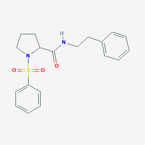 molecular formula C19H22N2O3S B496659 N-(2-phenylethyl)-1-(phenylsulfonyl)prolinamide 