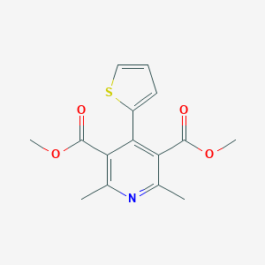 molecular formula C15H15NO4S B496660 Dimethyl 2,6-dimethyl-4-(2-thienyl)pyridine-3,5-dicarboxylate CAS No. 219701-24-3