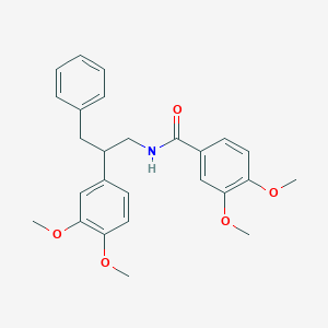 N-[2-(3,4-dimethoxyphenyl)-3-phenylpropyl]-3,4-dimethoxybenzamide