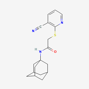 molecular formula C18H21N3OS B4966629 N-1-adamantyl-2-[(3-cyano-2-pyridinyl)thio]acetamide 