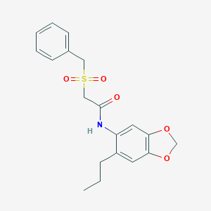2-(benzylsulfonyl)-N-(6-propyl-1,3-benzodioxol-5-yl)acetamide