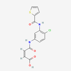 molecular formula C15H11ClN2O4S B4966657 4-({4-chloro-3-[(2-thienylcarbonyl)amino]phenyl}amino)-4-oxo-2-butenoic acid 