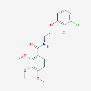 molecular formula C18H19Cl2NO5 B496667 N-[2-(2,3-dichlorophenoxy)ethyl]-2,3,4-trimethoxybenzamide 