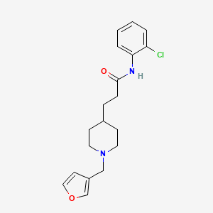 molecular formula C19H23ClN2O2 B4966673 N-(2-chlorophenyl)-3-[1-(3-furylmethyl)-4-piperidinyl]propanamide 