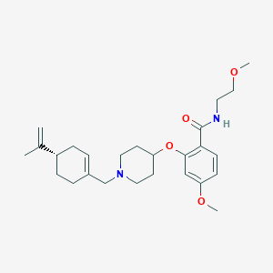 molecular formula C26H38N2O4 B4966675 2-[(1-{[(4S)-4-isopropenyl-1-cyclohexen-1-yl]methyl}-4-piperidinyl)oxy]-4-methoxy-N-(2-methoxyethyl)benzamide 