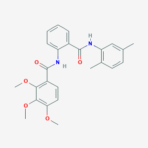 molecular formula C25H26N2O5 B496668 N-{2-[(2,5-dimethylanilino)carbonyl]phenyl}-2,3,4-trimethoxybenzamide 