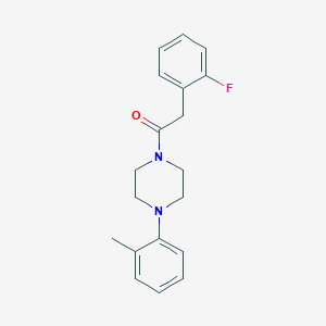 molecular formula C19H21FN2O B4966686 1-[(2-fluorophenyl)acetyl]-4-(2-methylphenyl)piperazine 