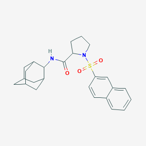 molecular formula C25H30N2O3S B496672 N-(2-adamantyl)-1-(2-naphthylsulfonyl)-2-pyrrolidinecarboxamide 