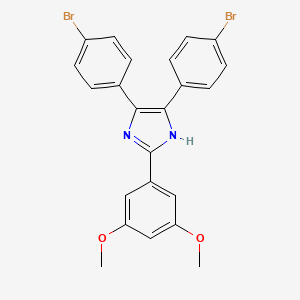 molecular formula C23H18Br2N2O2 B4966722 4,5-bis(4-bromophenyl)-2-(3,5-dimethoxyphenyl)-1H-imidazole 
